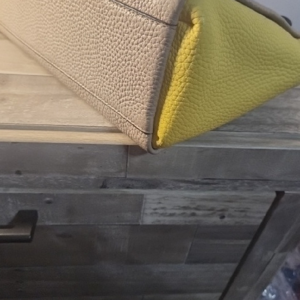 Kate Spade Tan and Yellow Bag w/ Navy Accents Bundle - Picture 7 of 11
